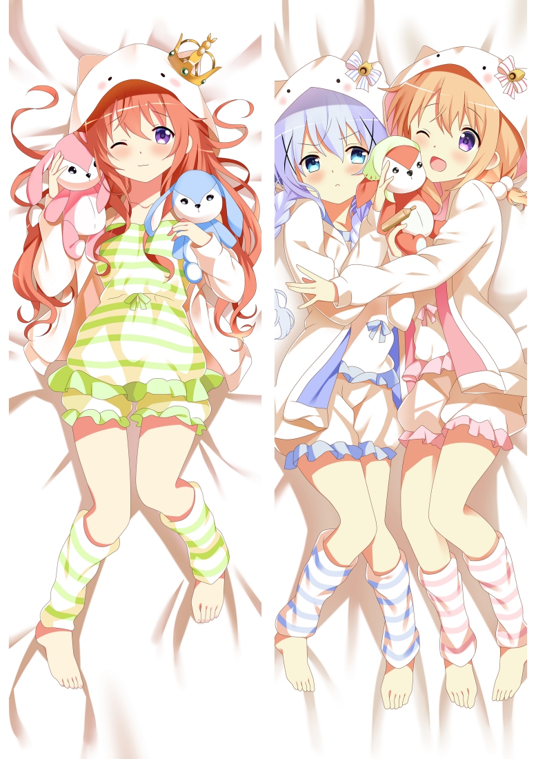 Hoto Cocoa Chino - Is the Order a Rabbit Dakimakura 3d pillow anime pillowcase